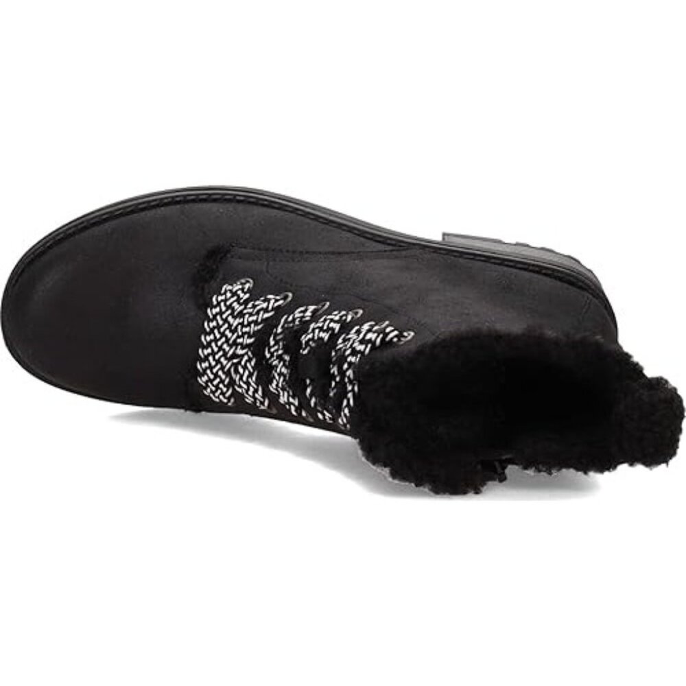 LifeStride Women's Kunis Cozy Winter Combat Snow Boots Lace-up Black Size 6.5 - Picture 5 of 7